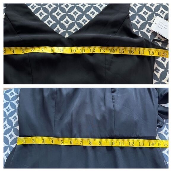 SOCIAL BRIDESMAIDS Sleeveless Tie Back Chiffon Trumpet Gown Maxi Dress NWT - Picture 2 of 7